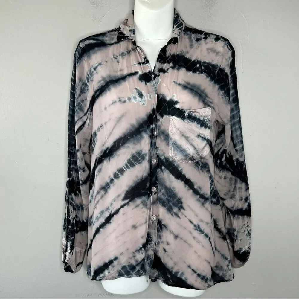 YOUNG FABULOUS & BROKE Tie Dye Top Womens Medium Whimsigoth Fairy Grunge Party - Picture 1 of 8